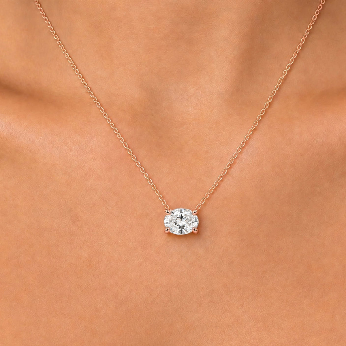 Lab-Grown Diamond Solitaire Pendant Necklace in 14K White Gold or 14K Yellow Gold