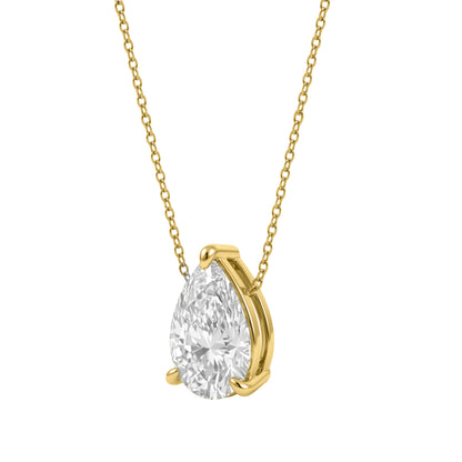 Lab-Grown Diamond Solitaire Pendant Necklace in 14K White Gold or 14K Yellow Gold
