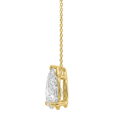 Lab-Grown Diamond Solitaire Pendant Necklace in 14K White Gold or 14K Yellow Gold