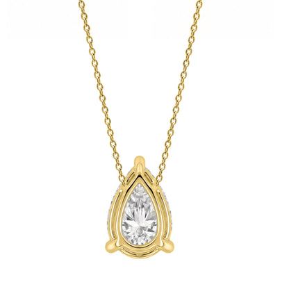 Lab-Grown Diamond Solitaire Pendant Necklace in 14K White Gold or 14K Yellow Gold