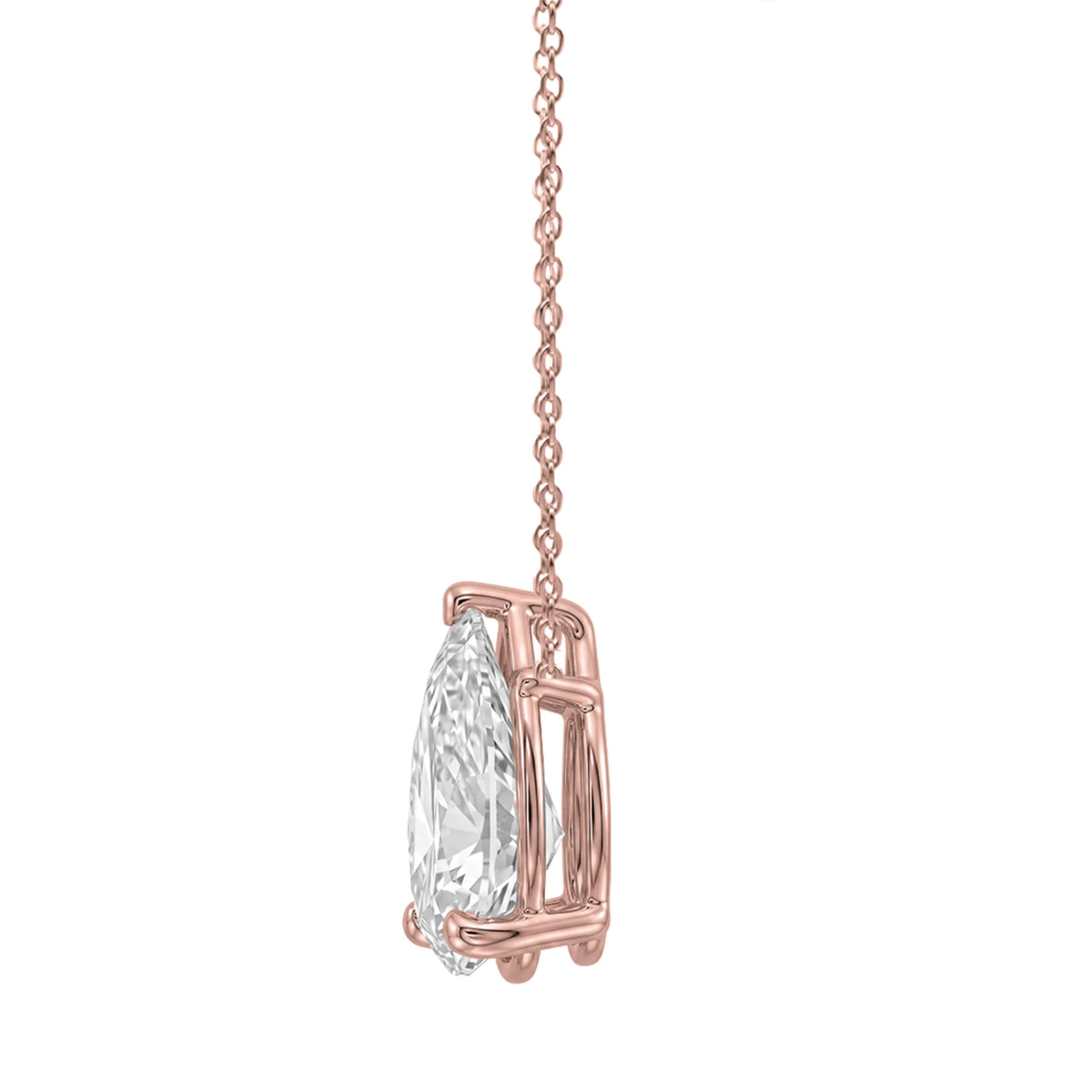Lab-Grown Diamond Solitaire Pendant Necklace in 14K White Gold or 14K Yellow Gold