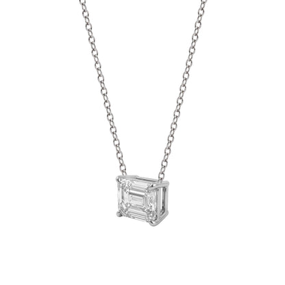Lab-Grown Diamond Solitaire Pendant Necklace in 14K White Gold or 14K Yellow Gold