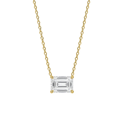 Lab-Grown Diamond Solitaire Pendant Necklace in 14K White Gold or 14K Yellow Gold