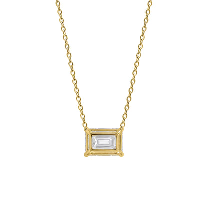 Lab-Grown Diamond Solitaire Pendant Necklace in 14K White Gold or 14K Yellow Gold