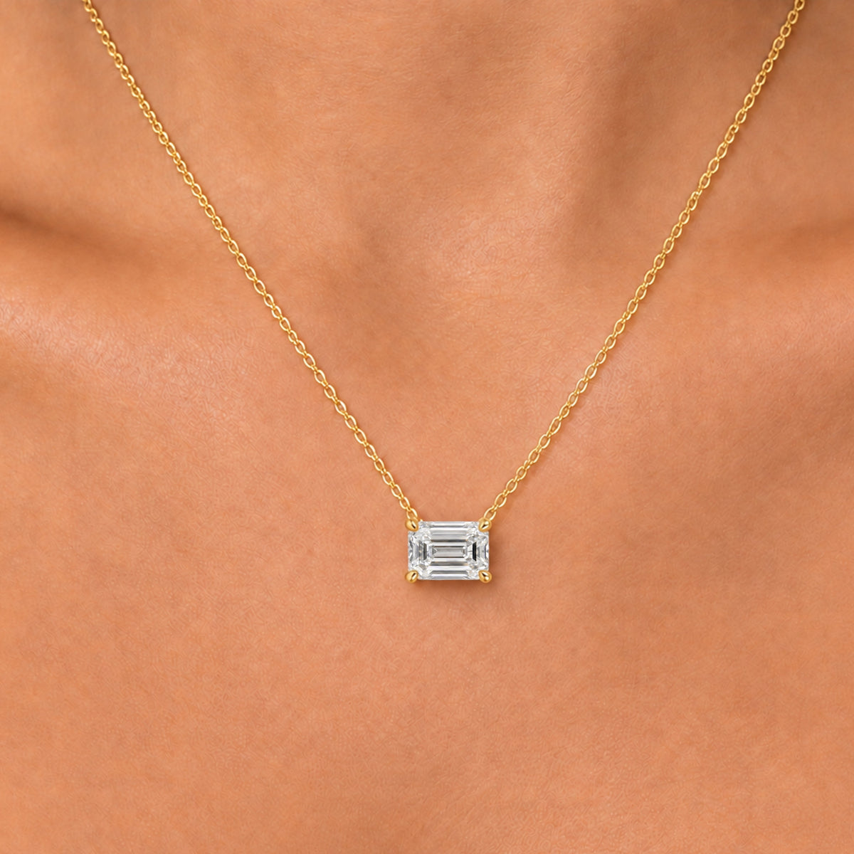 Lab-Grown Diamond Solitaire Pendant Necklace in 14K White Gold or 14K Yellow Gold
