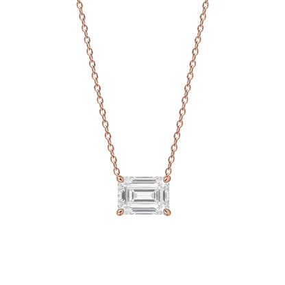 Lab-Grown Diamond Solitaire Pendant Necklace in 14K White Gold or 14K Yellow Gold