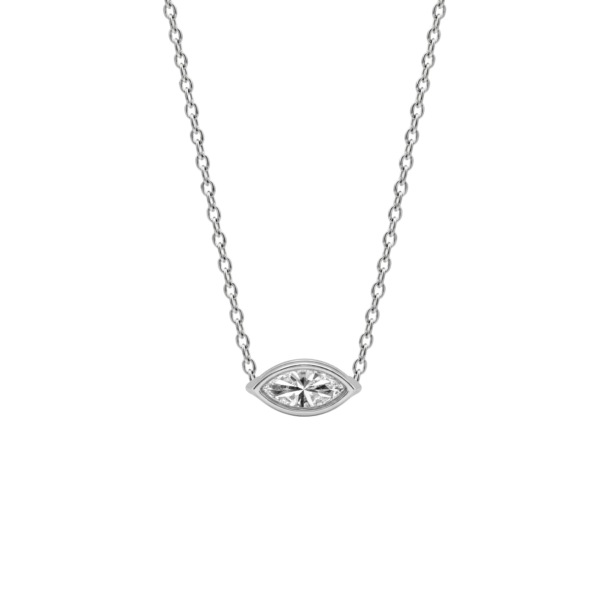 Lab-Grown Diamond Solitaire Pendant Necklace in 14K White Gold or 14K Yellow Gold