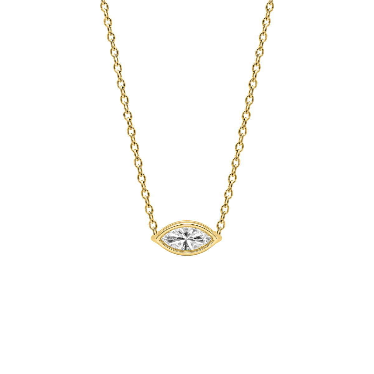Lab-Grown Diamond Solitaire Pendant Necklace in 14K White Gold or 14K Yellow Gold