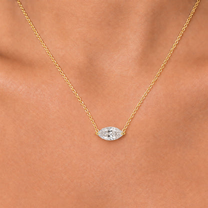 Lab-Grown Diamond Solitaire Pendant Necklace in 14K White Gold or 14K Yellow Gold