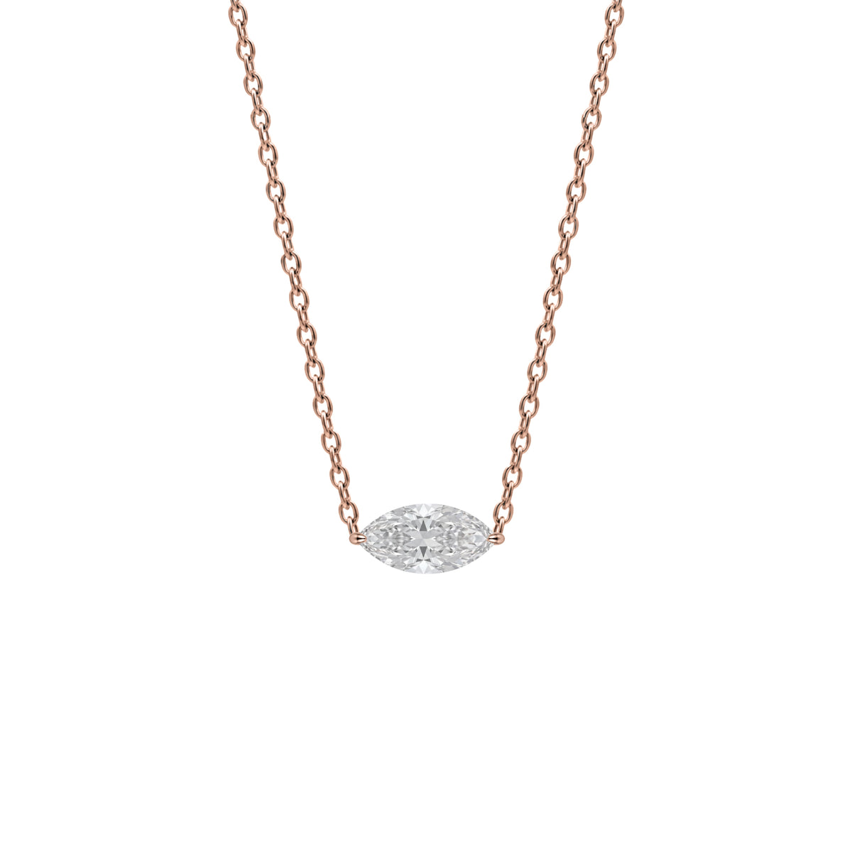 Lab-Grown Diamond Solitaire Pendant Necklace in 14K White Gold or 14K Yellow Gold