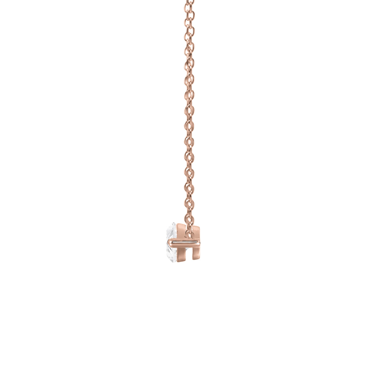 Lab-Grown Diamond Marquise Solitaire Pendant Necklace in 14K White Gold or 14K Yellow Gold