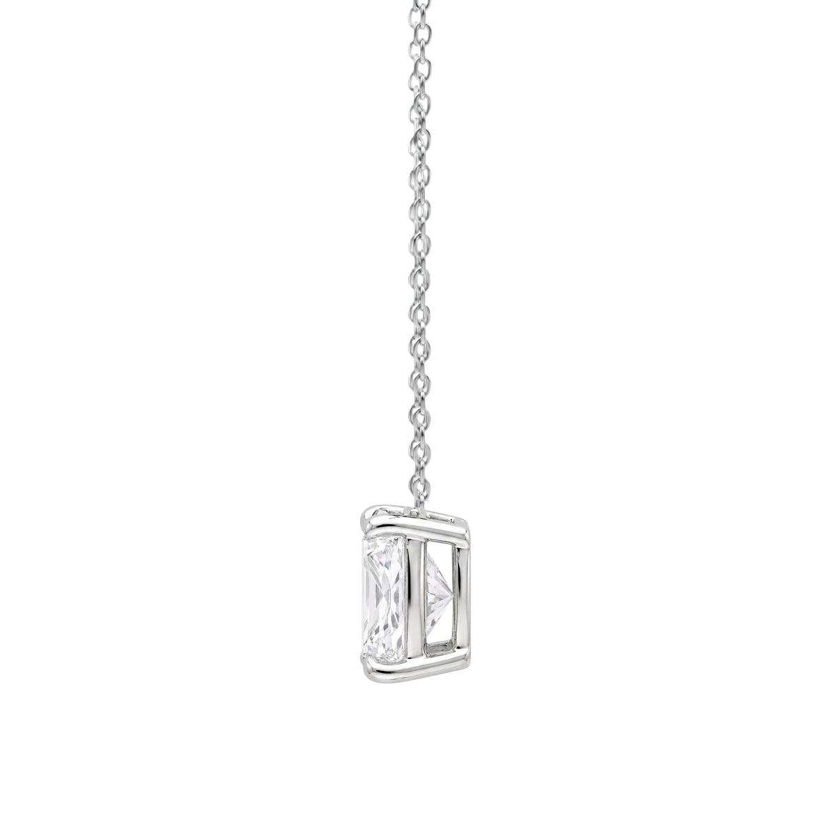 Lab-Grown Diamond Solitaire Pendant Necklace in 14K White Gold or 14K Yellow Gold