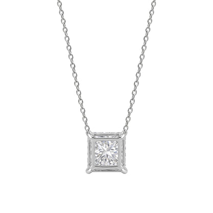 Lab-Grown Diamond Solitaire Pendant Necklace in 14K White Gold or 14K Yellow Gold