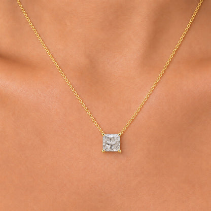 Lab-Grown Diamond Solitaire Pendant Necklace in 14K White Gold or 14K Yellow Gold