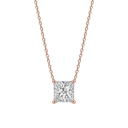 Lab-Grown Diamond Solitaire Pendant Necklace in 14K White Gold or 14K Yellow Gold