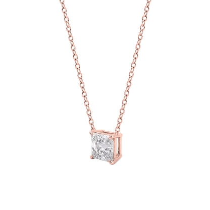 Lab-Grown Diamond Solitaire Pendant Necklace in 14K White Gold or 14K Yellow Gold