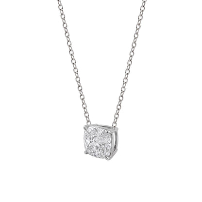 Lab-Grown Diamond Solitaire Pendant Necklace in 14K White Gold or 14K Yellow Gold