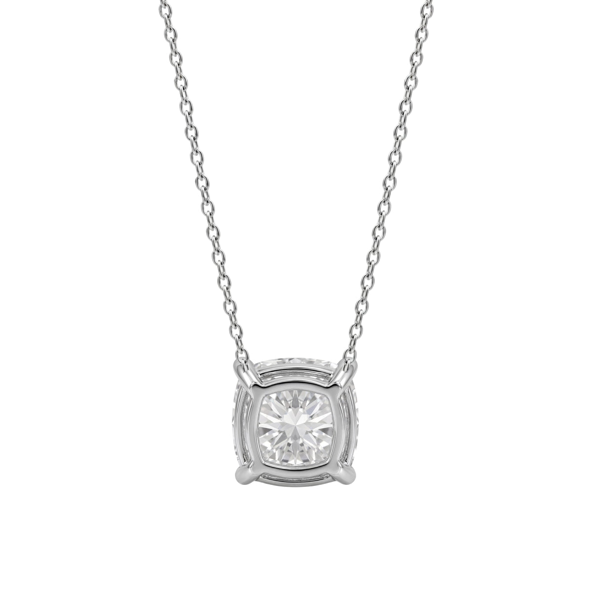 Lab-Grown Diamond Solitaire Pendant Necklace in 14K White Gold or 14K Yellow Gold