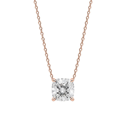 Lab-Grown Diamond Solitaire Pendant Necklace in 14K White Gold or 14K Yellow Gold