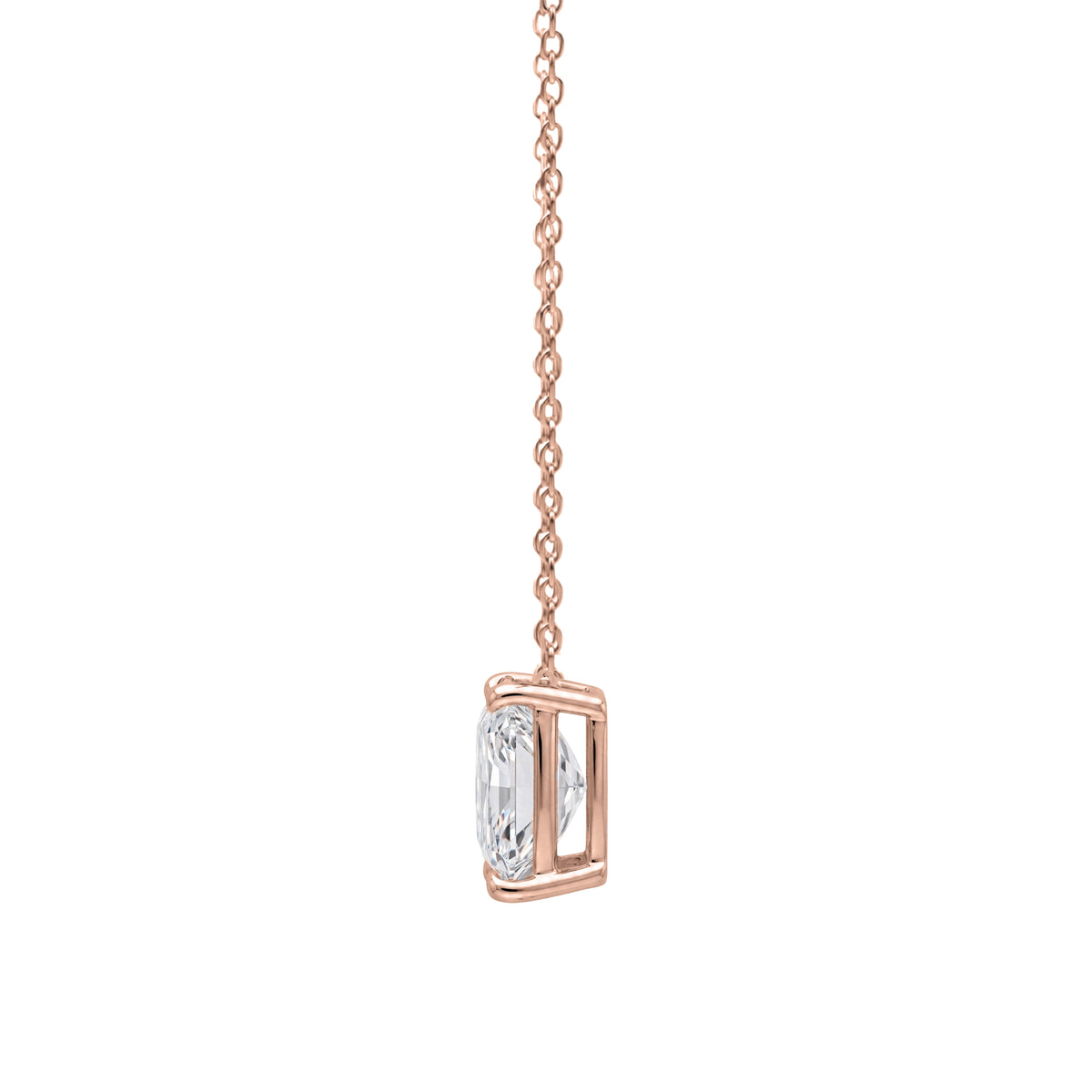 Lab-Grown Diamond Solitaire Pendant Necklace in 14K White Gold or 14K Yellow Gold