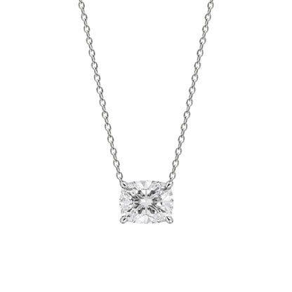 Lab-Grown Diamond Solitaire Pendant Necklace in 14K White Gold or 14K Yellow Gold