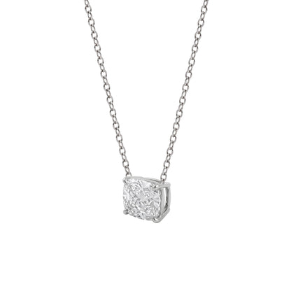 Lab-Grown Diamond Solitaire Pendant Necklace in 14K White Gold or 14K Yellow Gold