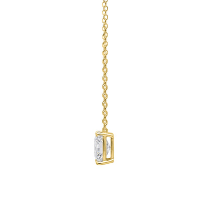 Lab-Grown Diamond Solitaire Pendant Necklace in 14K White Gold or 14K Yellow Gold