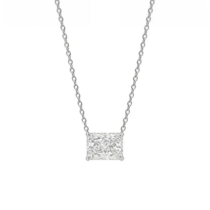 Lab-Grown Diamond Solitaire Pendant Necklace in 14K White Gold or 14K Yellow Gold