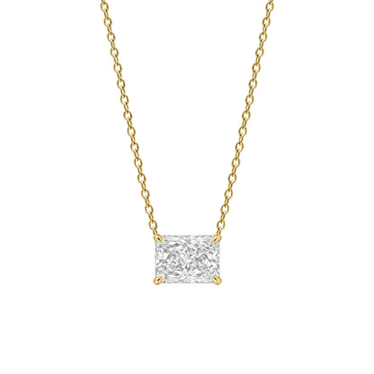 Lab-Grown Diamond Solitaire Pendant Necklace in 14K White Gold or 14K Yellow Gold