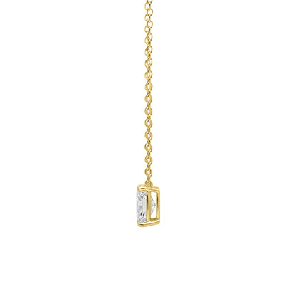 Lab-Grown Diamond Radiant Solitaire Pendant Necklace in 14K White Gold or 14K Yellow Gold