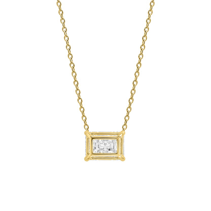 Lab-Grown Diamond Solitaire Pendant Necklace in 14K White Gold or 14K Yellow Gold