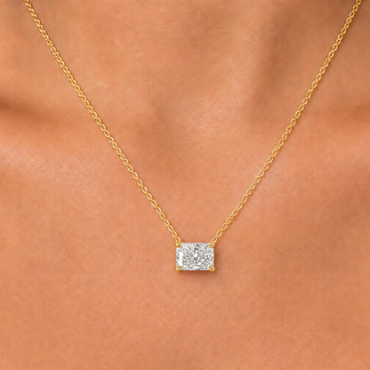 Lab-Grown Diamond Solitaire Pendant Necklace in 14K White Gold or 14K Yellow Gold