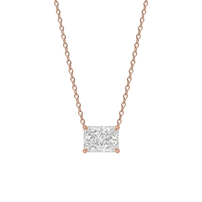 Lab-Grown Diamond Solitaire Pendant Necklace in 14K White Gold or 14K Yellow Gold