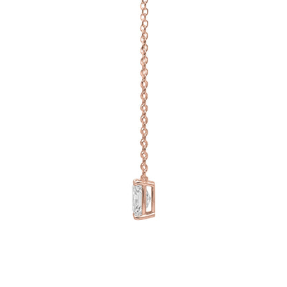 Lab-Grown Diamond Radiant Solitaire Pendant Necklace in 14K White Gold or 14K Yellow Gold