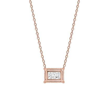 Lab-Grown Diamond Solitaire Pendant Necklace in 14K White Gold or 14K Yellow Gold