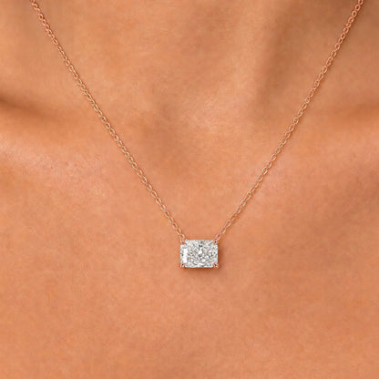 Lab-Grown Diamond Solitaire Pendant Necklace in 14K White Gold or 14K Yellow Gold