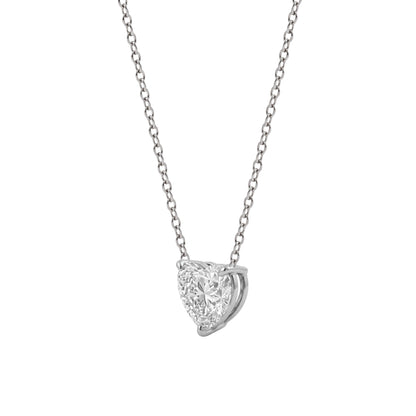 Lab-Grown Diamond Solitaire Pendant Necklace in 14K White Gold or 14K Yellow Gold