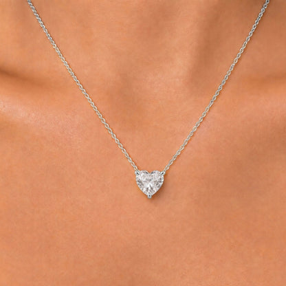 Lab-Grown Diamond Solitaire Pendant Necklace in 14K White Gold or 14K Yellow Gold