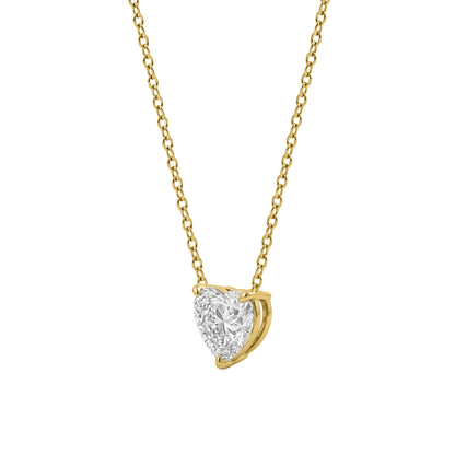 Lab-Grown Diamond Solitaire Pendant Necklace in 14K White Gold or 14K Yellow Gold