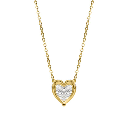 Lab-Grown Diamond Solitaire Pendant Necklace in 14K White Gold or 14K Yellow Gold