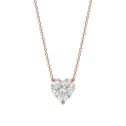 Lab-Grown Diamond Solitaire Pendant Necklace in 14K White Gold or 14K Yellow Gold