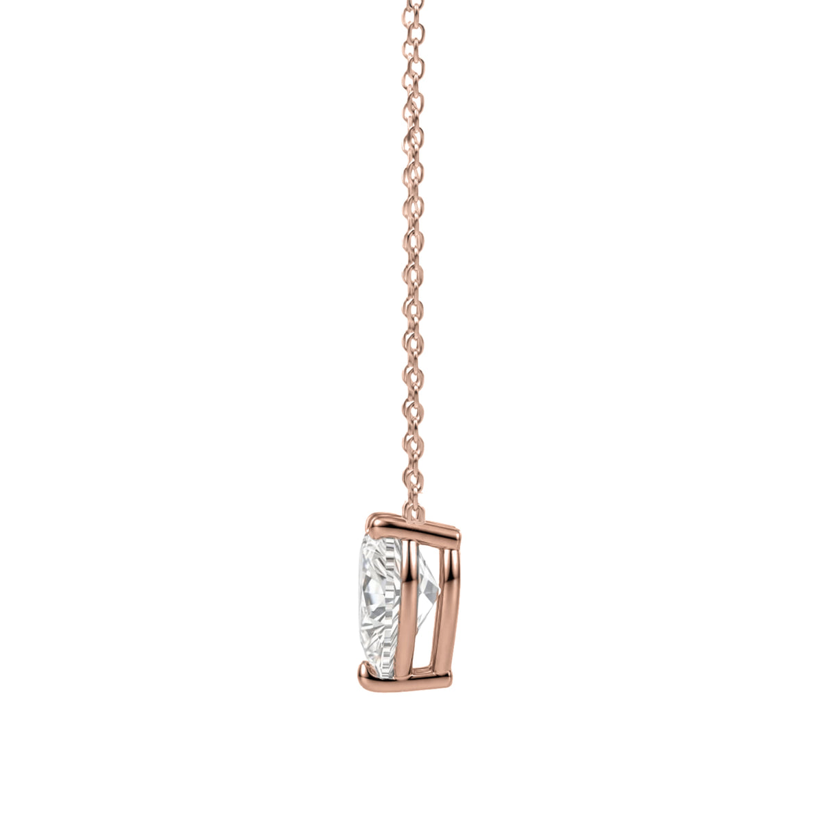 Lab-Grown Diamond Solitaire Pendant Necklace in 14K White Gold or 14K Yellow Gold