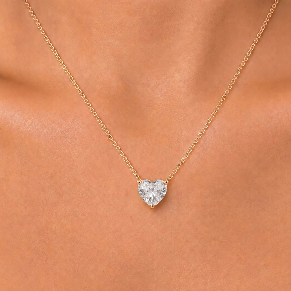 Lab-Grown Diamond Solitaire Pendant Necklace in 14K White Gold or 14K Yellow Gold