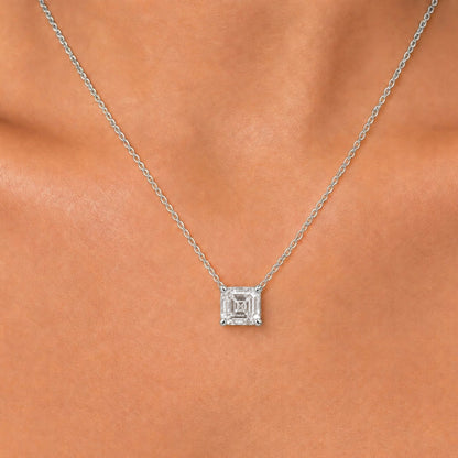 Lab-Grown Diamond Solitaire Pendant Necklace in 14K White Gold or 14K Yellow Gold
