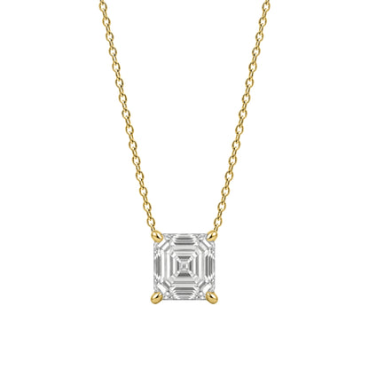 Lab-Grown Diamond Solitaire Pendant Necklace in 14K White Gold or 14K Yellow Gold