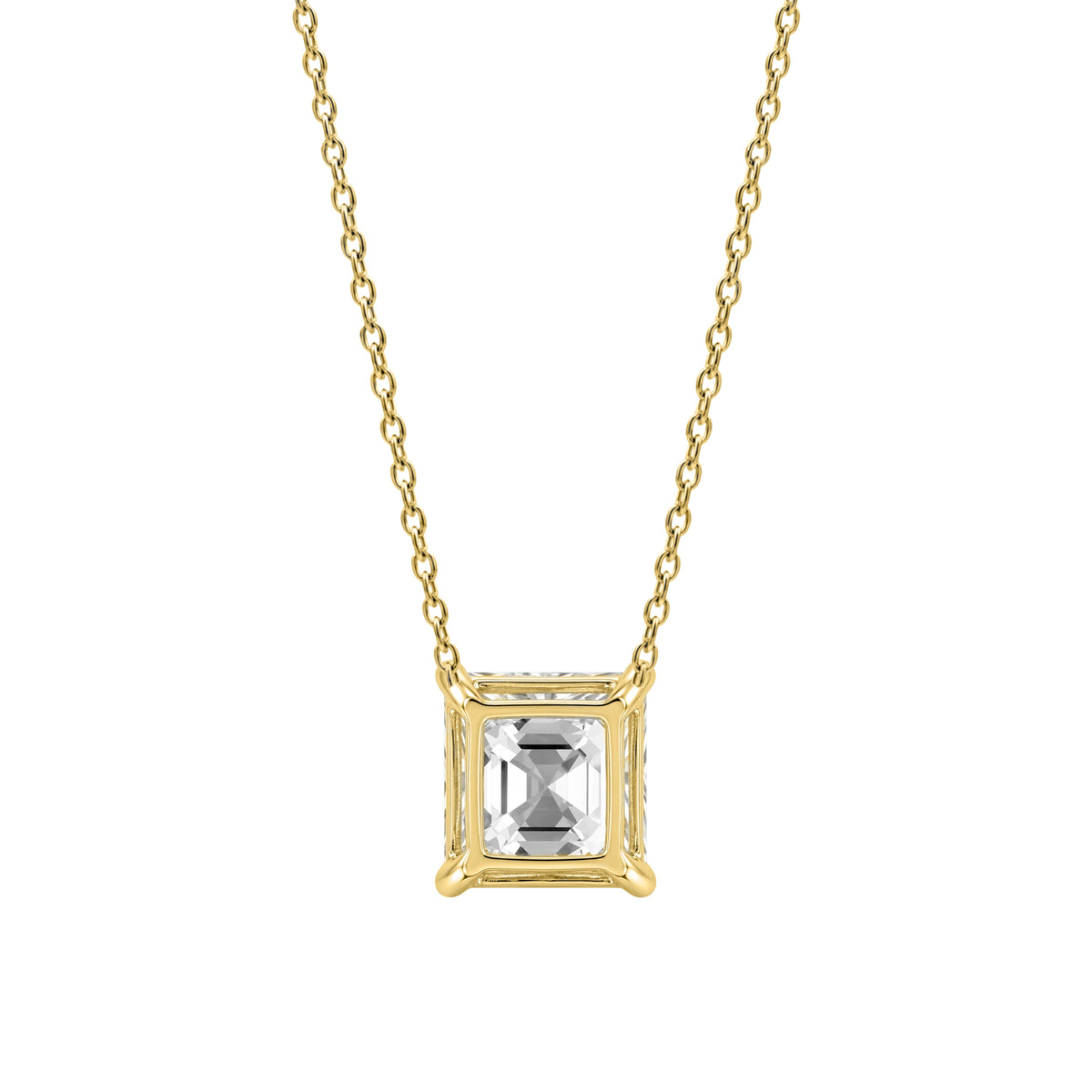 Lab-Grown Diamond Solitaire Pendant Necklace in 14K White Gold or 14K Yellow Gold
