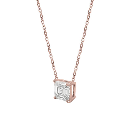 Lab-Grown Diamond Solitaire Pendant Necklace in 14K White Gold or 14K Yellow Gold