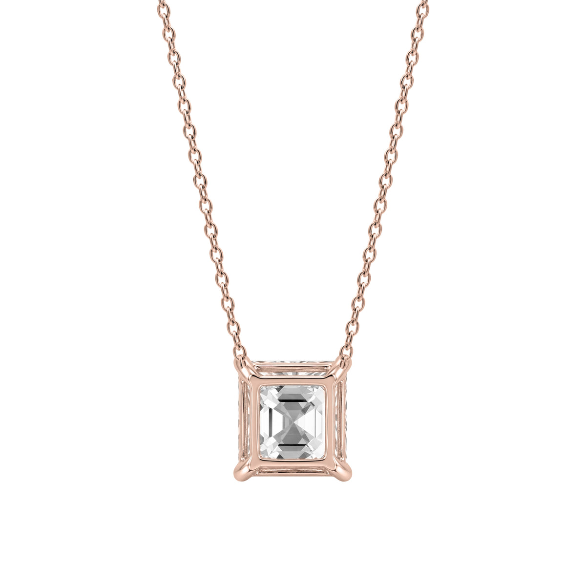 Lab-Grown Diamond Solitaire Pendant Necklace in 14K White Gold or 14K Yellow Gold