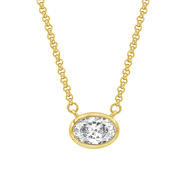 1.00 Carat T.W. Lab Grown Diamond Pendant (8R Rope chain) (Assorted colors)