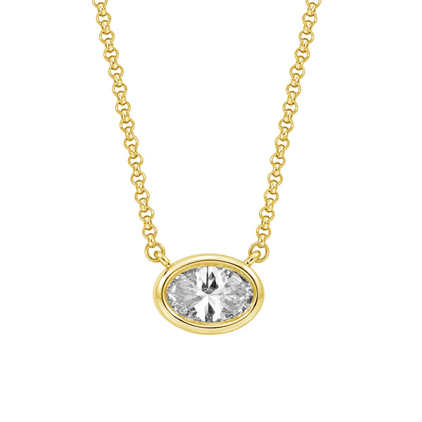 2.00 Carat T.W. Lab Grown Diamond Pendant (8R Rope chain) (Assorted colors)
